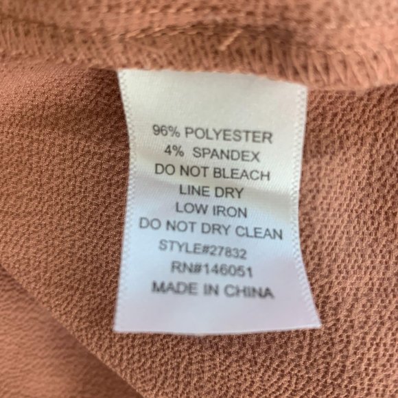 Monteau M Cold Shoulder Blouse Pink Medium Dressy - Picture 5 of 6